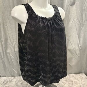 Anthropologie Black & Gray Relaxed Tank Top